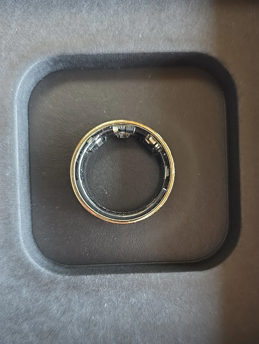 Samsung Galaxy Ring, Titanium Gold, Size 9 (Model SM-Q509NZDAXAR).